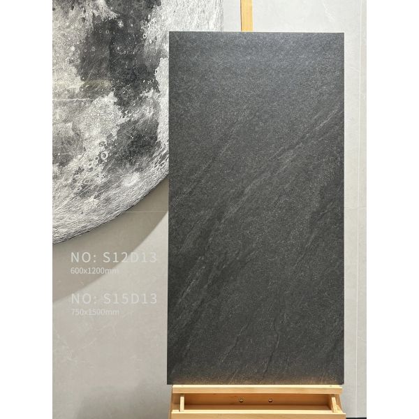 Dark Grey 600x1200mm Glazed Porcelain Indoor Floor Tile