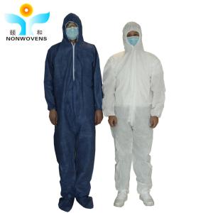 Medical Disposable Protective Coverall Microporous Fabric Elastic Ankle