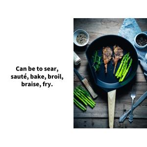 Oven Safe Aluminum Frying Pan 10.25Inch With Silicone Handle