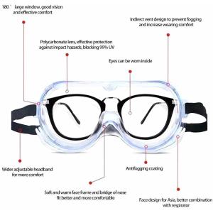 China Medical Surgical Safety Glasses Virus Protection Anti Liquid Splash on sale