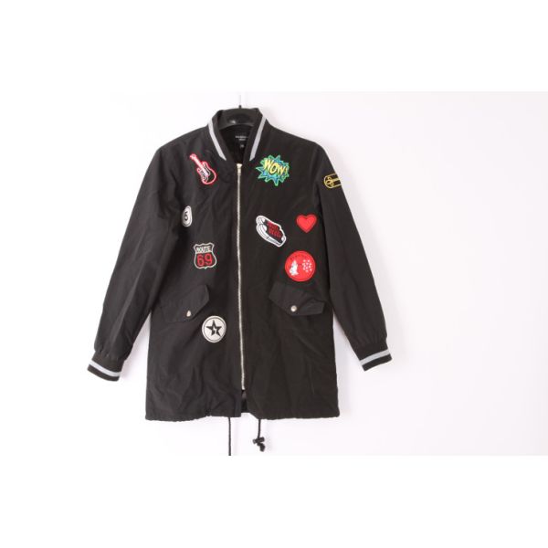 Ladies 2 color Nylon Elastic parka, Women's fashion parka,Embroidery, Special Offer