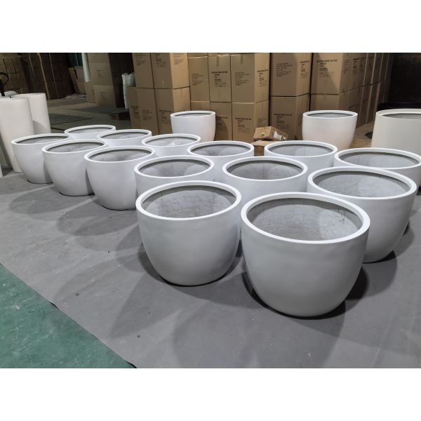 Nursery Fiberglass Resin Flower Pot Set For Succulent Garden Home Decor