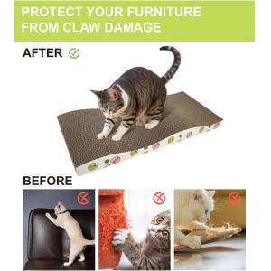 Custom Cat Scratching Board, Corrugate Cat Scratcher for Indoor Cats with Catnip