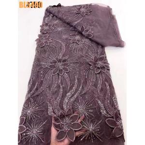 Wholesale Price French Lace Fabrics with Sequins for Wedding Dress Sequins Lace