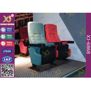 Metal Frame Inner Structure Cupholder Folding Theater Seats Pushing Back For