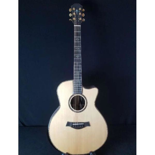 Wholesale factory custom 916CE 41-inch natural wood acoustic guitar with hardcase,ebony fingerboard,Can be customized