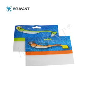 China Small Heat Sealing Sachet Fish Food Packaging Bags With Window Zipper on sale