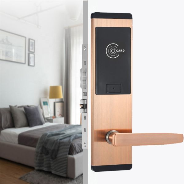 FCC Card Access Door Lock System Hotel Stainless Steel Electronic lock