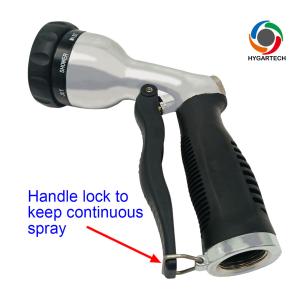 Metal 8 Modes Garden Hose Nozzle W Front Trigger Control