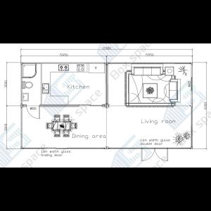 1 Bedrooms Container Home China 20ft Expandable Folding Container House Foldable