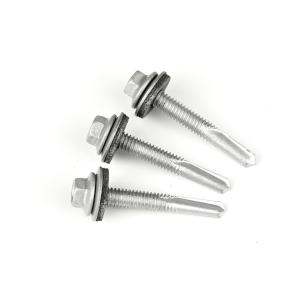 Ss304 Bimetal Drilling Screw DIN7504K Flange Hexagonal Self Drilling Self