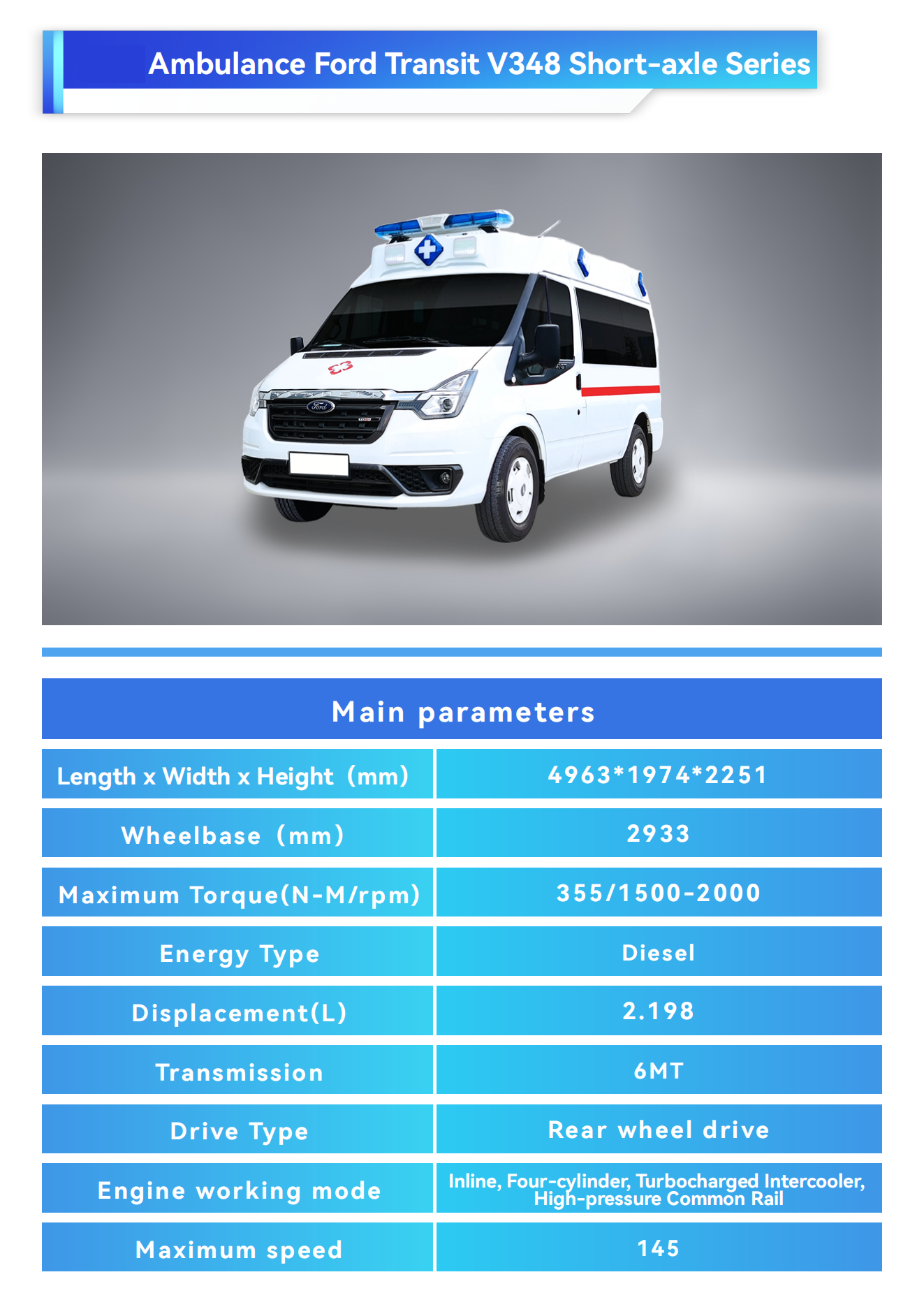 Ambulance Type 2 4x4 Van Rescue Vehicle