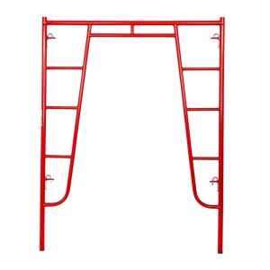Red Q355 Steel Powder Coated Walk Through Frame Scaffolding for Heavy-Duty