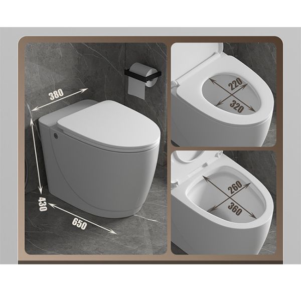 Modern Advanced Foot Sensor Intelligent Water Closet White Ceramic Bathroom