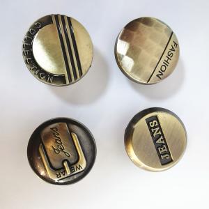 Factory wholesale custom LOGO high quality metal zinc alloy jeans button