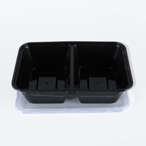 2 Compartment Disposable Plastic Food Containers Disposable PP Lunch Box