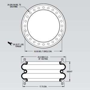 W01-358-7225 Firestone Shocks 259mm Hendrickson Air Suspension