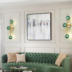 Postmodern Wall Lamp Gold Glass Ball Wall Lamps For Living Room Bedroom color
