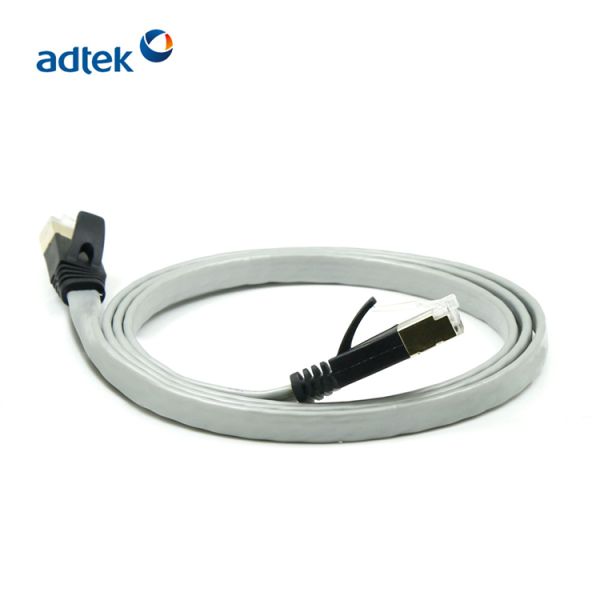 1m Cat6 STP Patch Cable 32AWG Grey PVC PVC / LSZH Cable Jacket