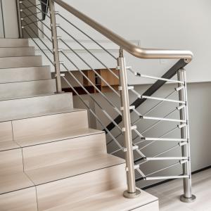 Customized Home Aluminum Stair Railing High Rust Resistance AAMA