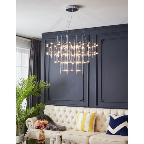 Modern Decoration Crystal Chandelier for Living Room Room Decor Stainless Steel Chandelier(WH-MI-447)