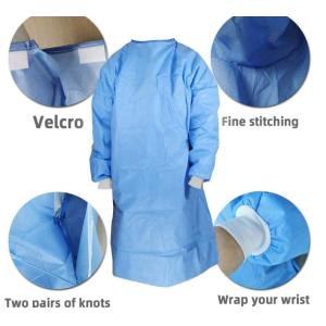 16-70gsm ISO13485 Hospital Disposable Barrier Gowns