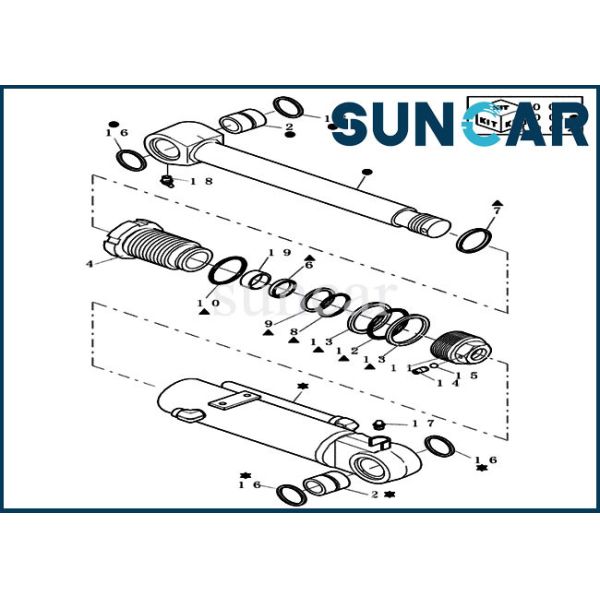 CX31B Case Repair Kit 72280261 Dozer Hydraulic Seal Kit For Mini Crawler
