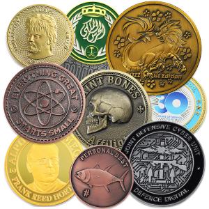 Zinc Alloy Enamel Military Coins Plated Gold 3D