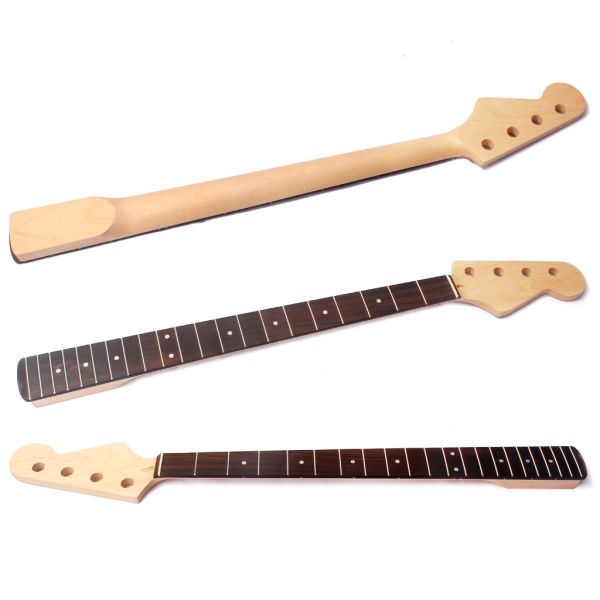 Maple Wood 5 String Electric Bass Guitar Neck Fingerboard 21 Frets Headstock Adjustment