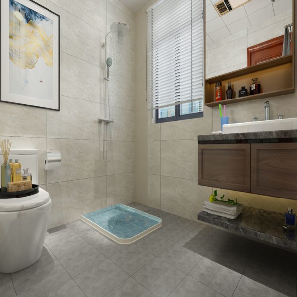 Collapsible Shower Threshold Water Retaining Strip with Easy-to-Install Water Stopper