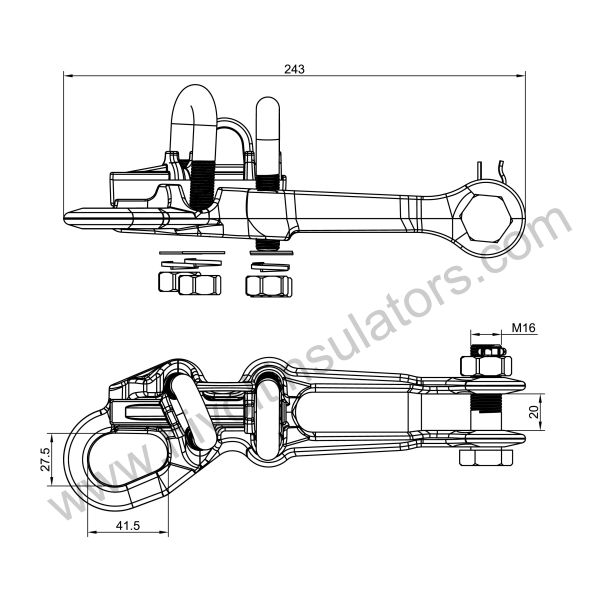 aluminum clamp HIVOLT 200