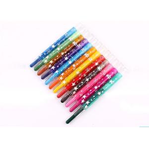 Eco-friendly fancy 12 colors Non-toxic wax crayon set/ 12 colors rotating body