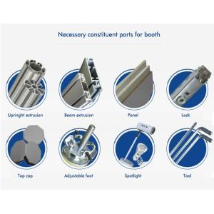 3X3 Shell Scheme Stand(built by upright extrusion,beam extrusion,panels, tension