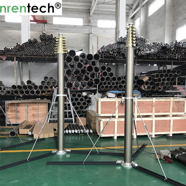 15m lockable pneumatic telescopic mast 15kg payloads NR-2750-15000-15L-aluminum pneumatic telescopic mast