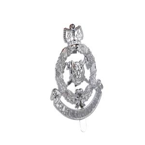 Custom Made Stamped 20mm Army Metal Badges Matt Silver Plating