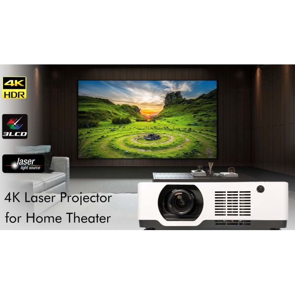 High Contrast 6500 Lumen 20000Hrs Life Time Home Cinema Projector With Manual Lens