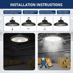 240W Dimmable UFO Highbay Light 36000LM IP65 Selectable CCT