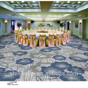 Soft flower printed pattern wall to wall nylon hall carpet