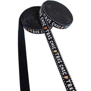 Custom Design Printed Nylon Elastic Webbing For Garment