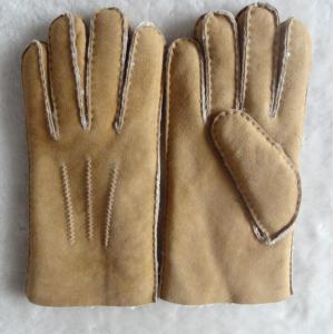 Winter Natural New Zealand Curly Slink Lamb Fur Men Gloves