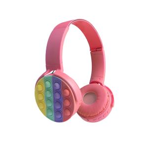 12m Bluetooth Wireless Headphones Silicone Pop Toy Colorful Lovely Headset Girls
