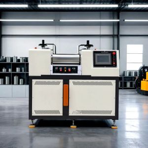 Two Roll Mill with SUS304 Stainless Steel Hopper Adjustable Roller Spacing and