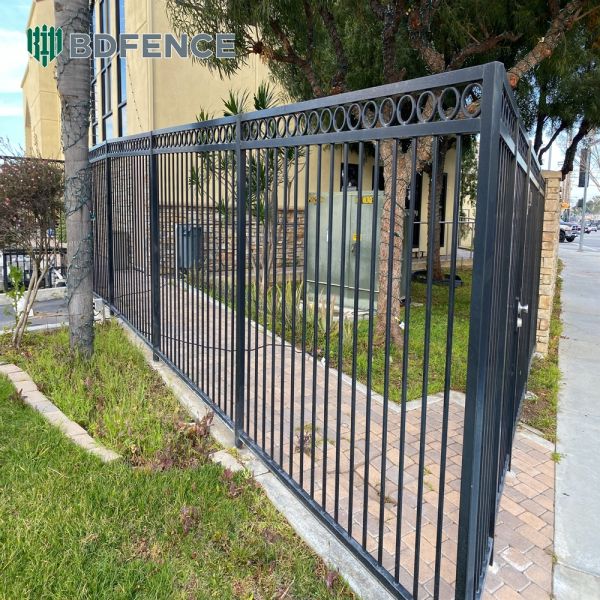 Buy Fire Escape Black Tubular Metal Fence Emergency Access at wholesale prices