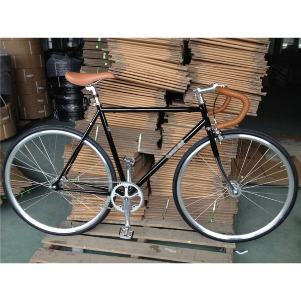 Custom Matt Black Fixie Bike Frame for Adults 700C Single Speed Urban Fitness Cruiser