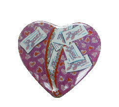 Buy Food Safe Tinplate Heart Shaped Gift Box at wholesale prices