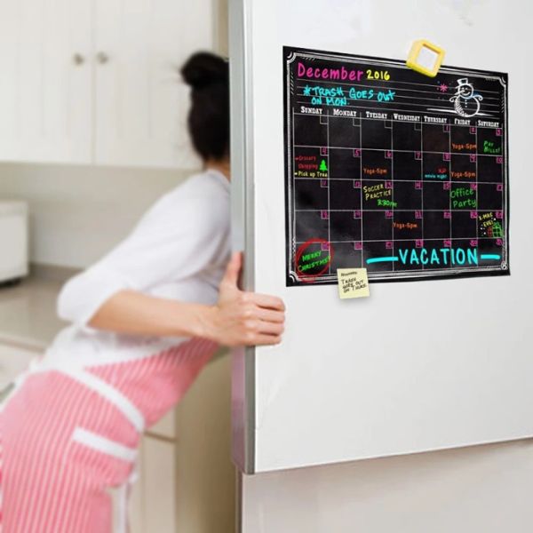 16'' X 11.75'' Magnetic Fridge Calendar Magnetic Dry Erase Wall Calendar Fridge Memo Pad