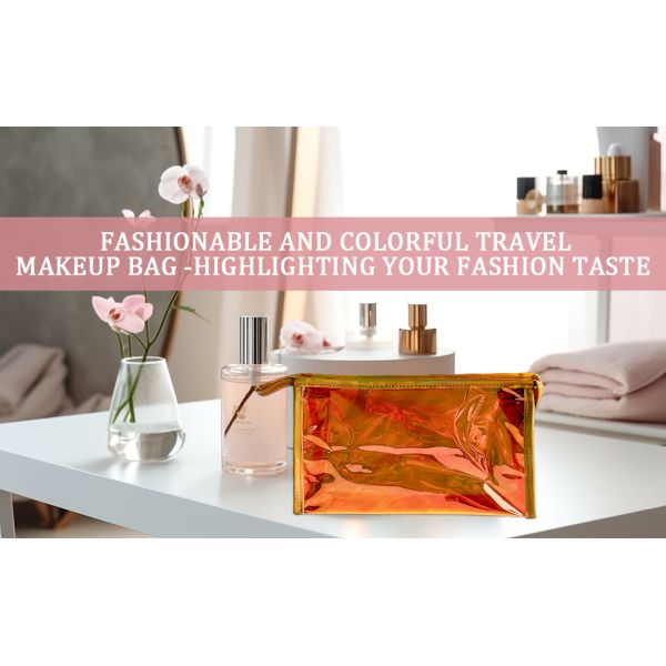  holographic toiletry bag clear quart size travel bag tsa approved