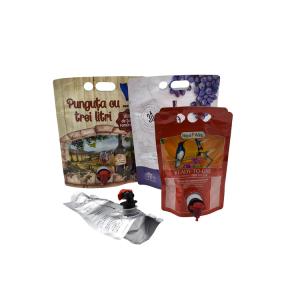 5L Aluminum Foil Spout Bib Bag In Box For 2 Bottles Wine Dispenser