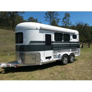 Quality 2 Horse Angle Load china Horse Float-Camper for sale