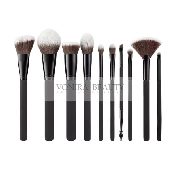 Dense Supple Synthetic Makeup Brushes , Cosmetic Brush Set Professional